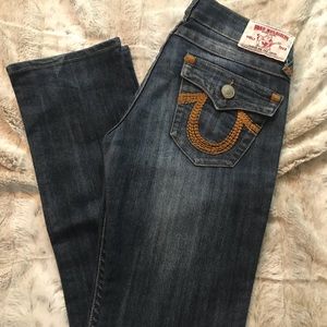 True Religion World Tour dark wash jeans
